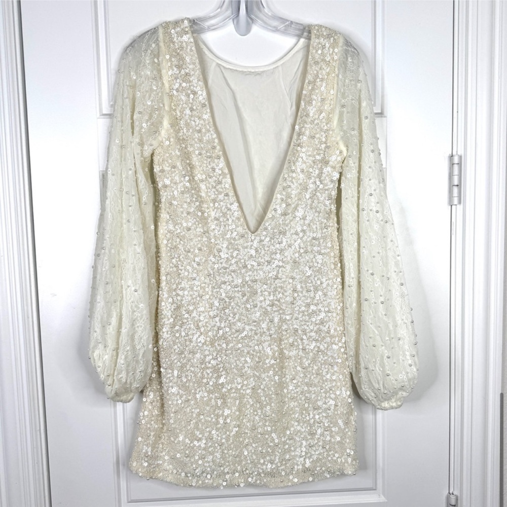 BHLDN Anthropologie Forever That Girl Kanelle Dress White NEW Size L - Picture 8 of 14